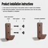 GHYTRIGEN 4 Pcs Leather Coat Hooks Wall Mount,Coat Hooks for