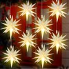 Kingdder 8 Pieces Moravian Star Light LED 3D Star Hanging