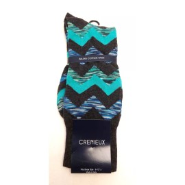 Daniel Cremieux Cremieux Mens Dress Socks Cotton Blend Blue SIZE:6-12.5