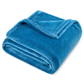 PAVILIA Turquoise Fleece Throw Blanket for Couch, Teal Blue Soft Fuzzy Flannel Throw for Sofa, Luxury Plush Microfiber Bed Blanket, Cozy Home Decorative Velvet Gift Blanket, 50x60