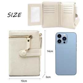 Piashow Women's Purse 14 x 10 cm, White, Classic