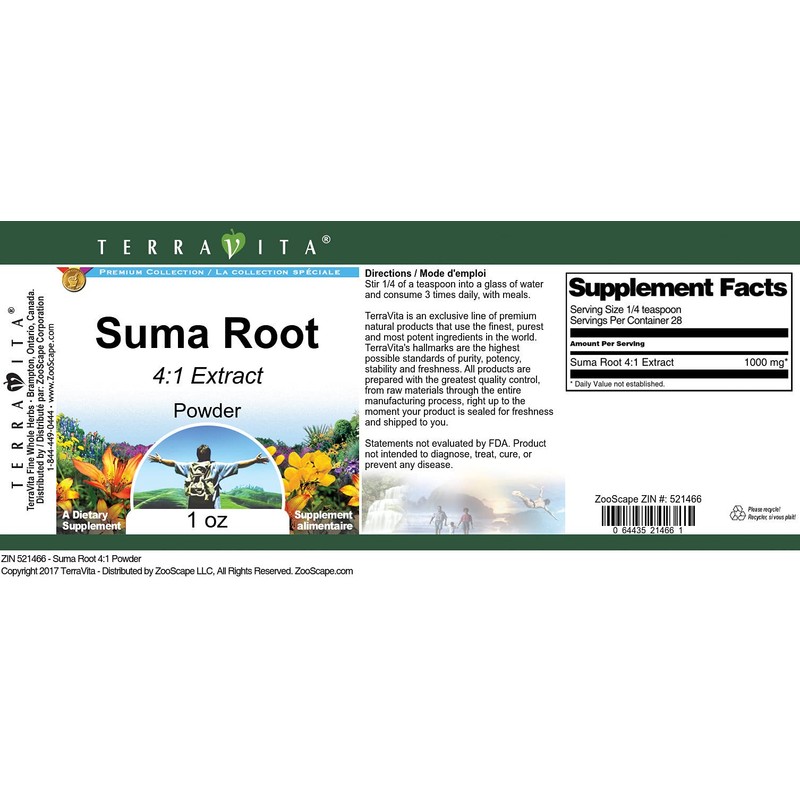 Suma Root 4:1 Powder (1 oz, ZIN: 521466) - 3