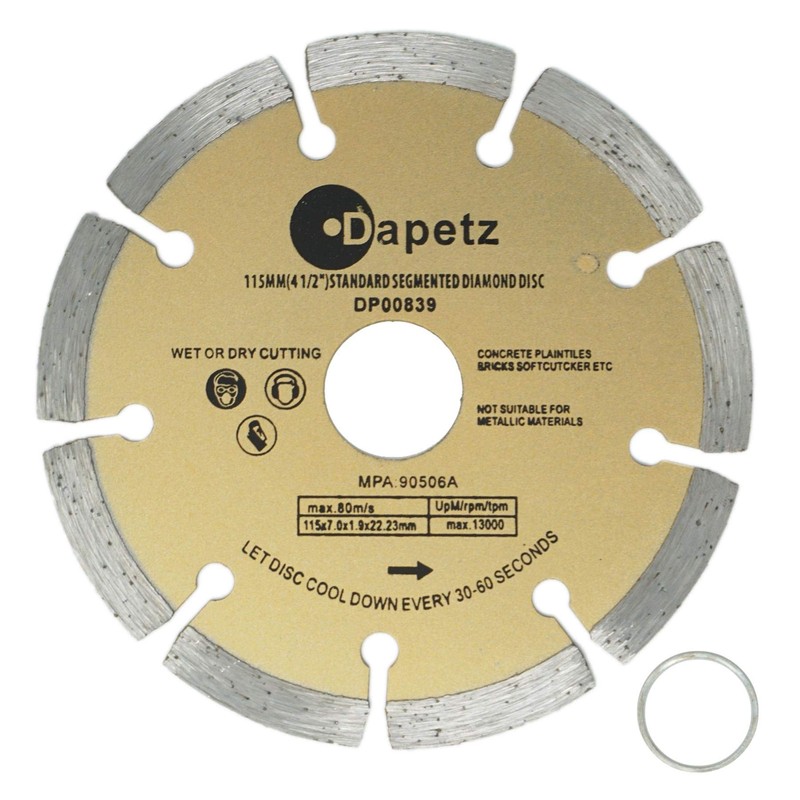 Dapetz ® 3 x Stone Cutting Disc 115mm 4.5" Diamond