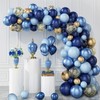 Kit arco palloncino blu, 133 pezzi, ghirlanda palloncino compleanno con