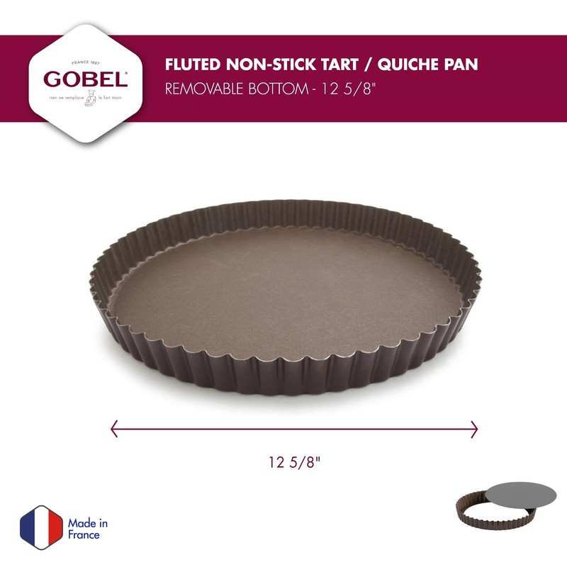 Gobel Round Pastry 226450 Cinnamon Non-Stick Removable Base