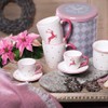 GMUNDNER KERAMIK Espresso for you Gourmet Crockery Set Herzerl Pink