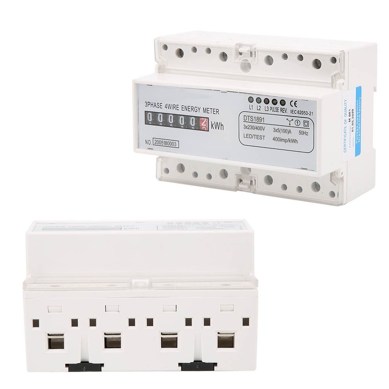 DTS1891 3 Phase 4 Wire 7P DINRail Electric Meter Energy