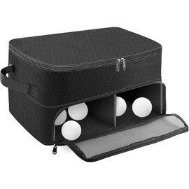 2 Layer Golf Trunk Organizer, Golf Gifts for Men with Separate Ventilated Compartment for 2 Pair Shoes, Waterproof Car Trunk Locker Storage Box for Golf Gear and Accessories, Golf Gifts