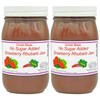 Amish Strawberry/Rhubarb Jam - No Sugar Added - Two 16