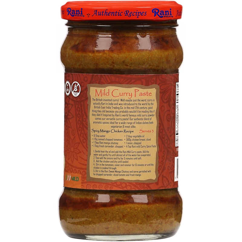 Rani Curry Paste MILD (Spice Paste) 10.5oz (300g) Glass Jar,