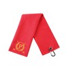 CybGene Monogrammed Microfiber Golf Towel, 16'x 24', Red - Initial