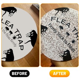 Flea Trap Refill Discs Replacement Glue Boards, 7.1" Sticky Pads Flea Trap Refills for Most Models Bed Bug Traps for Inside Your Home