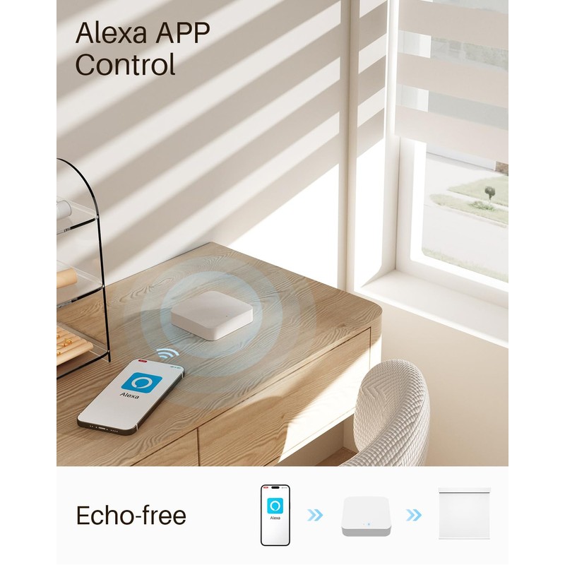 JaeJaes Smart Hub for Alexa Motorized Zebra Shades Smart Gateway,