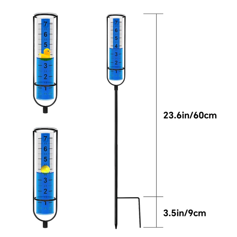 Rain Gauge Outdoor for Yard, Heavy Duty Rain Guage Gage