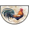 Aglebo Half Round Door Mat Cute Rooster Non-Slip Absorbent Welcome