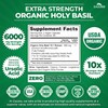 Zazzee USDA Organic Holy Basil 10:1 Extract, 6000 mg Strength,