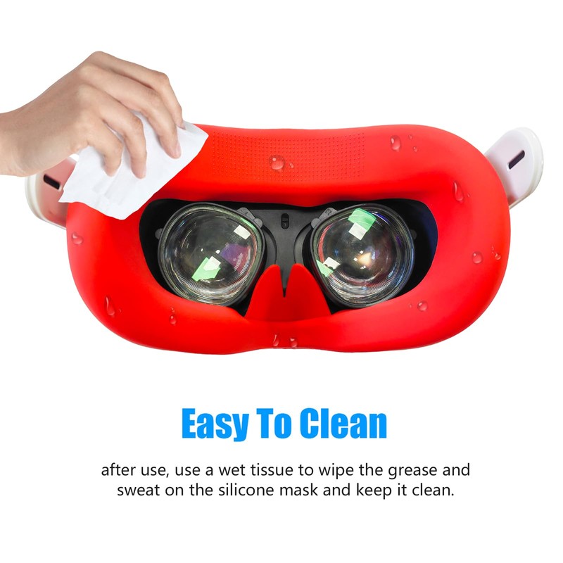4Pcs VR Silicone Face Pad Replacement for Meta/Oculus Quest 2