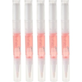 Lápiz de Aceite para Cutículas Nutritivo Portátil para Uñas Diseño Plástico, Adecuado para Reparación y Cuidado de Cutículas, Paquete de 5 Piezas