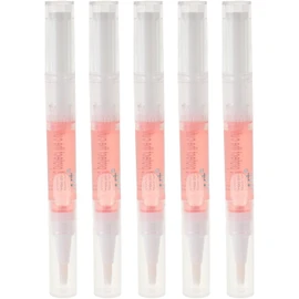 Lápiz de Aceite para Cutículas Nutritivo Portátil para Uñas Diseño Plástico, Adecuado para Reparación y Cuidado de Cutículas, Paquete de 5 Piezas