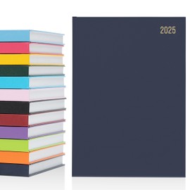 evelay 2025 Diary A4 Week to View Hardback Planner Organiser Journal Notebook for School Home Office Personal Use (A4, Navy)
