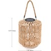 Large Solar Rope Lantern Outdoor Hanging – Handwoven Jute Rope