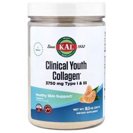 KAL Clinical Youth Collagen™ Powder, Tangerine Flavor, 10.5 oz (298g) – Supports Skin, Hair, Nails, Joints & Healthy Aging, Type 1, 2 & 3 Collagen