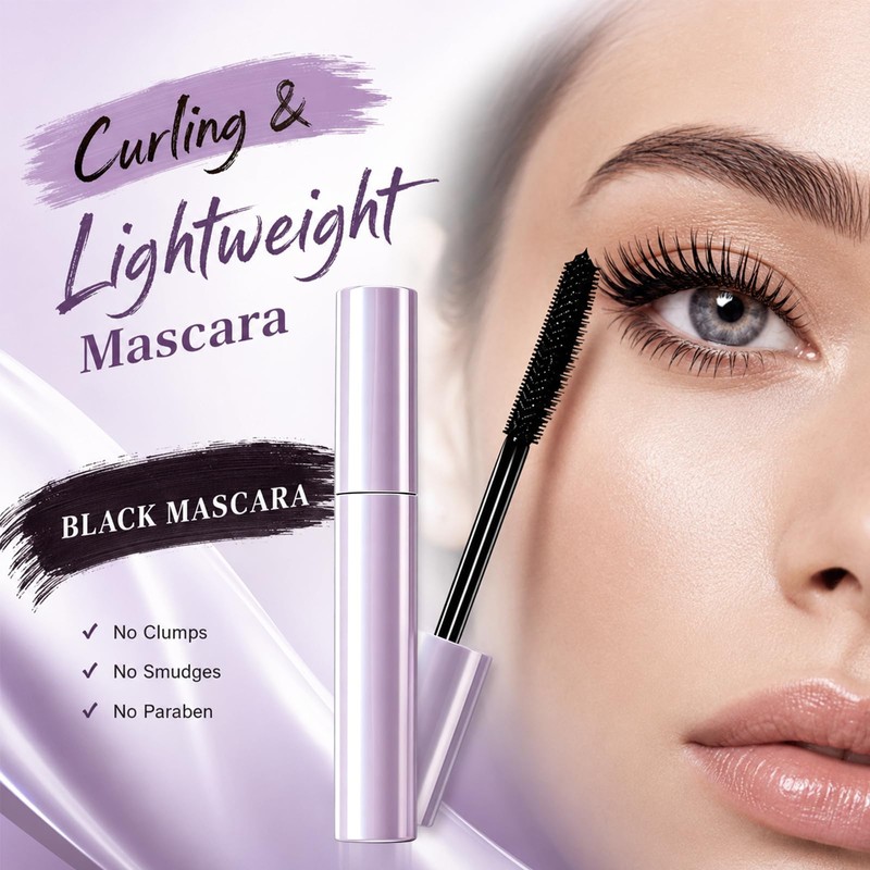 2PCS Mascara for Older Women, Long Lasting Curl Mascara Lengthening