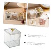 CAXUSD 2pcs Cotton Pad Holder Transparent Cosmetic Organizer for Makeup