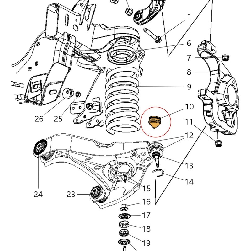 2Pcs Front Bump Stops, Lower Control Arm Jounce Bumpers Replacments