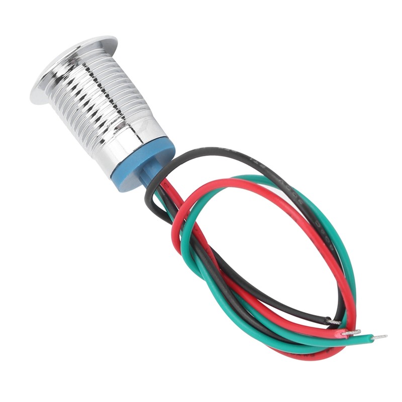 4 Sets PreWired Round LEDs Waterproof Metal 2Color Indicator Common
