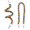 Bird Bungee Climbing Swing - Colorful Parakeet Rope Perch (23.6