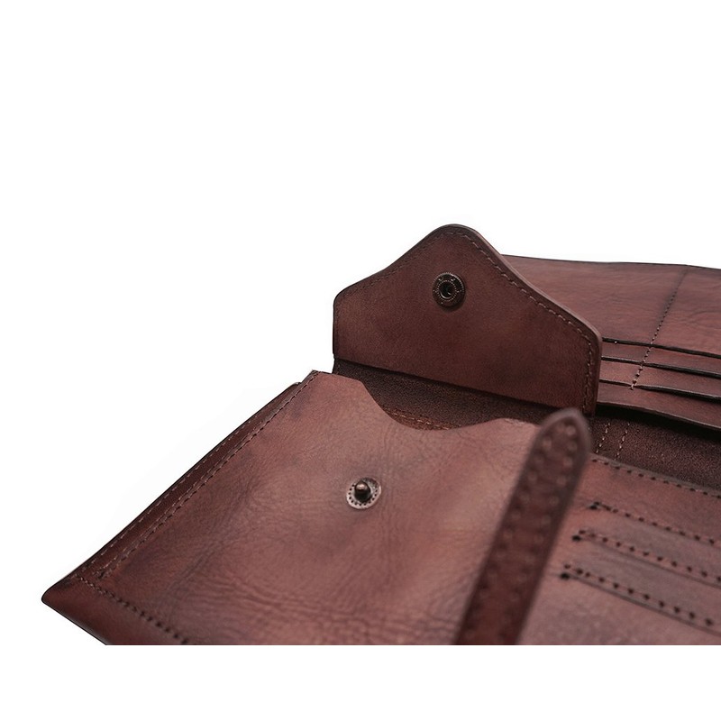 Wallets for Women Genuine Leather Card Organizer Dip Dye Coin