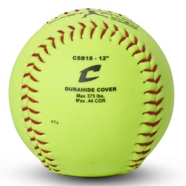 Champro Poly Synthetic Cover, .44 COR, 375 Compression, Red Stiches (Optic Yellow, 12)