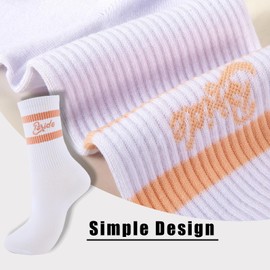 QHANSHIEE 14 Pcs Bachelorette Party Favors 6 Pairs Bridesmaid Socks 1 Pair Bride Sock,7 Satin Bridesmaid Scrunchies Women Wedding Gifts Set Bride To Be Gift Bachelorette Party Favor Bridesmaid Gift