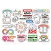 A4 Sticker Sheet ADHD Vinyl Stickers - Celebrate Neurodiversity Autistic