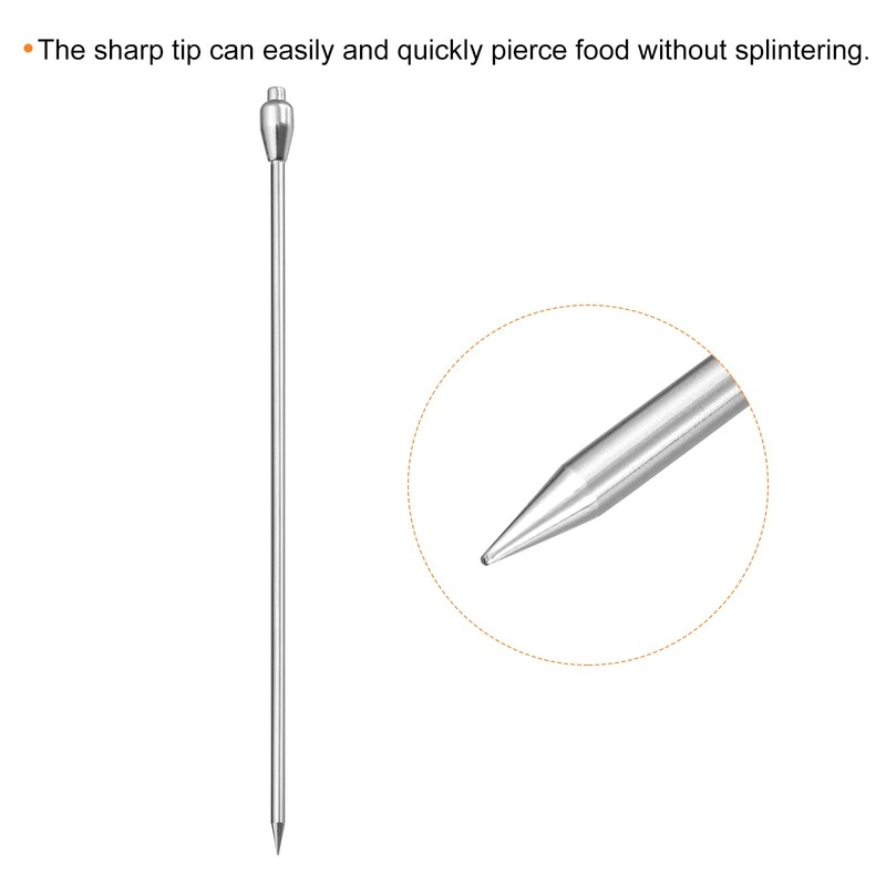 uxcell Stainless Steel Cocktail Picks, 12Pcs 4.3 Inch Metal Cocktail