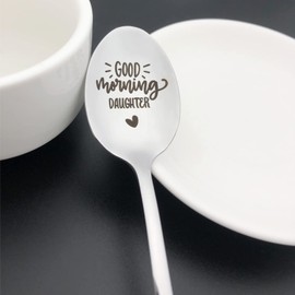 Daughter Gifts Spoon Christmas Birthday Gifts for Daughter Good Morning Daughter Spoon Valentines Day Thanksgiving Day Gift Daughter Gifts from Mom Dad