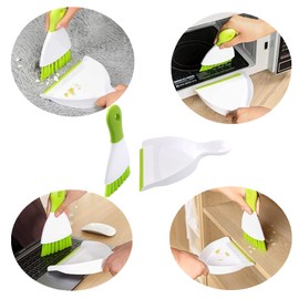 Hand-held Dustpans Grout Brush Groove Gap Cleaning Tools set, LeeLoon Household Cleaning Brushes for Table, Desk, Countertop, Key Board,Shower,Bathroom,Kitch,Door Window Track,Seams,Floor Lines,5 pack