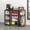 HONXIYUE Mini Fridge Stand with Storage, Bakers Rack, Mini Fridge
