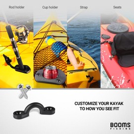 Booms Fishing MA1 Kayak Pad Eye Tri-Grip Rivet Kit Black