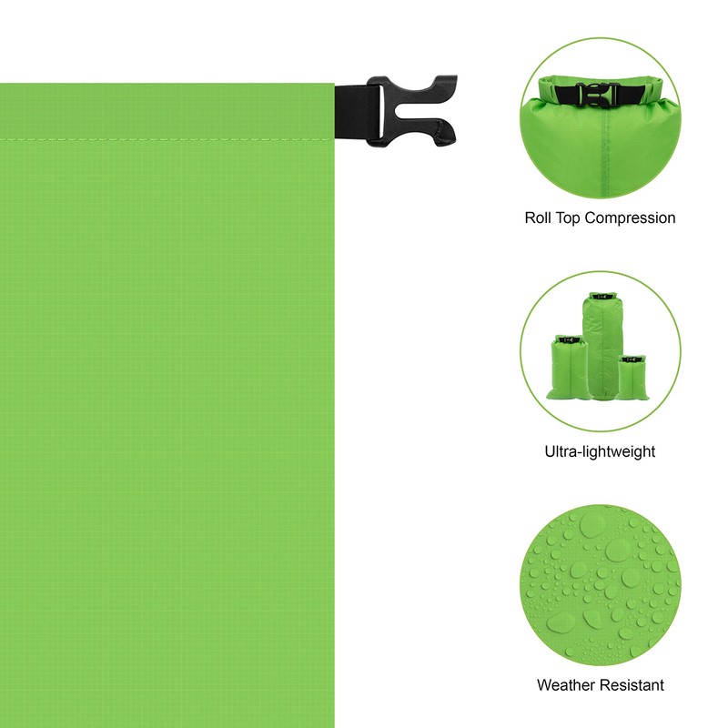 Milestone Camping Dry Sacks (Packof 3) - Green