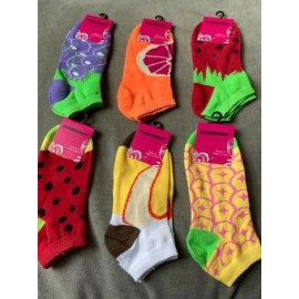 EVERBRIGHT Ankle Fruit Print  Socks  Ladies Size 9-11
