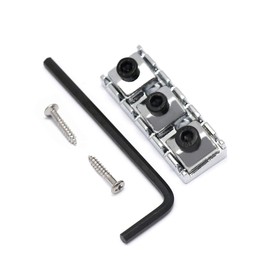 Bogart Guitar String Locking Nut for Floyd Rose Style Adjustable Height Locking Guitar Tremolo Bridge with Mounting Screw Shims and Wrench Chrome.