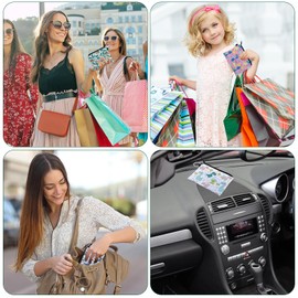 Benaton 4 Pieces Zipper Canvas Small Purse, Children's Coin Bag, Animal Cartoon Cute Coin Bag with Zip Design, for Cosmetic Key Chain, Money Cards, Colourful, Modern