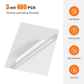 Bonsaii Laminating Sheets, 400 PCS 3mil Thermal Laminating Pouches, 9 x 11.5 inches, Letter Size, Clear and Durable, Suitable for Multiple Fields of Use-LP400