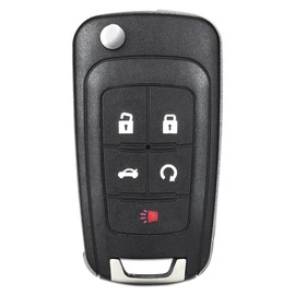 DLGHPO Flip Car Key Fob Replacement Fits for 2010-2019 Chevy Camaro Equinox Cruze Impala/14-16 Malibu Sonic/10-21 GMC Terrain OHT01060512 V2T01060512