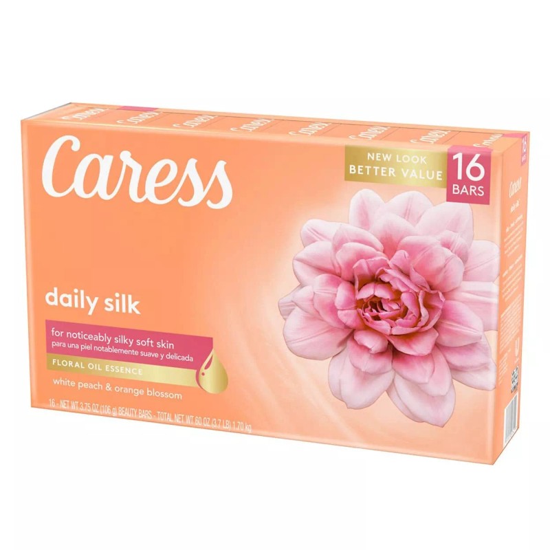 Caress Daily Silk bar Soap 16 X 3.75 Oz Total