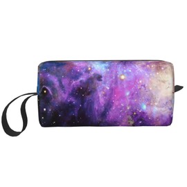 OLUSENMO Galaxy Space Starry Makeup Bag Small Compact & Durable Travel Cosmetic Bag Organizer Oxford Fabric Impact-Resistant Multi-Purpose Storage Perfect for Travel, Gym, Daily Use