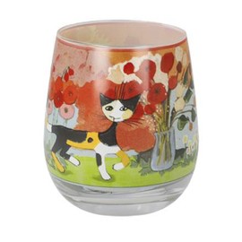 Goebel Rosina Wachtmeister 66-852-87-1 Lantern "L'estate in Giardino" Colourful Mouth-Blown Glass Dimensions: 8.5 x 8.5 x 9.5 cm