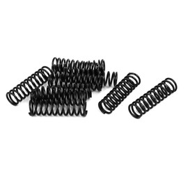TOP-VIGOR 10Pcs Compression Spring, 1.2mm Wire Dia, 10mm OD, 30mm Free Length Dual Extended Durable Dual Hook Tension Spring for Furniture Screen Doors Repair Projects